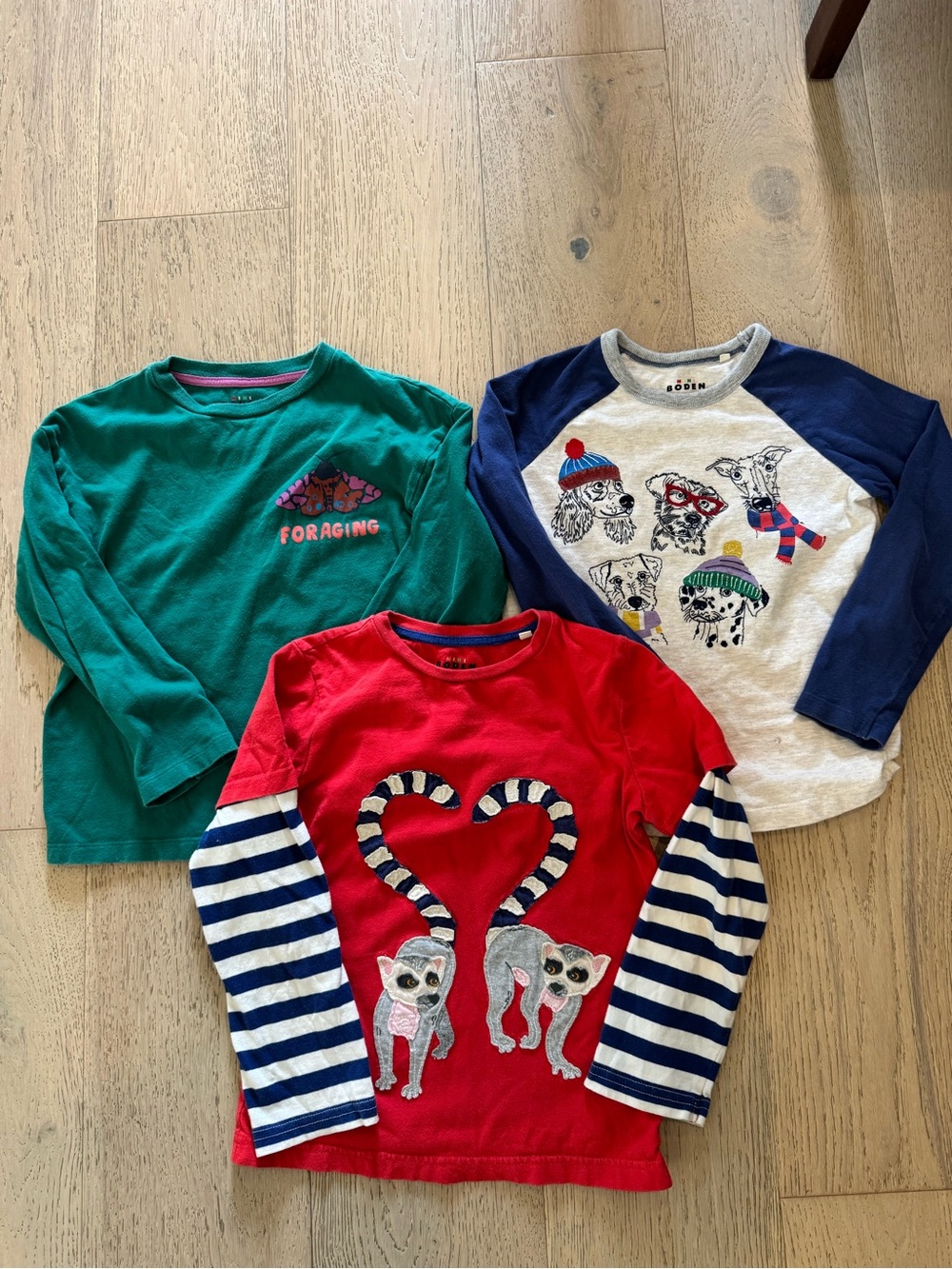 Mini Boden bundle - 3 Long-Sleeve Tees